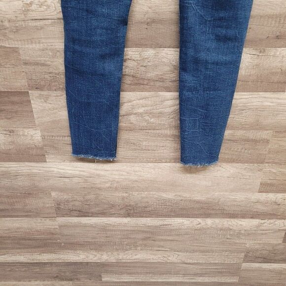 Old Navy Rockstar Super Skinny High Rise Ankle Jeans Womens 4 Blue Distressed - Picture 12 of 14
